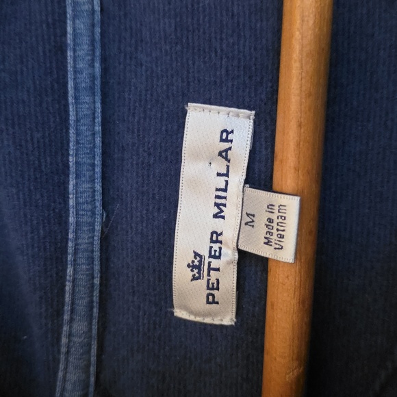 Peter Millar Medium Navy  Lightweight Golf Quarter Zip Perfect Condition - Picture 5 of 7
